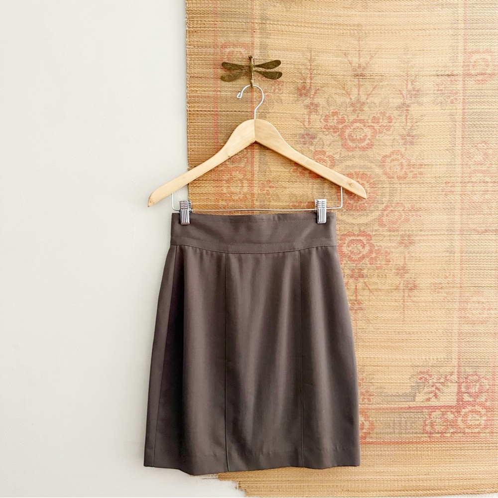 Vintage Wool Georges Marciano High Waisted Olive Green Pencil Skirt size small